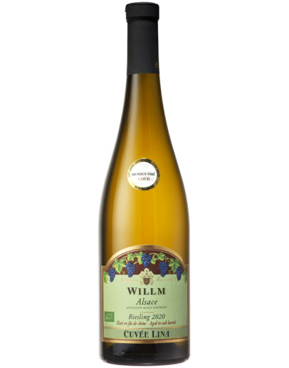Riesling Cuvee Lina Alsace Bio Elevé en fût de chêne 2020