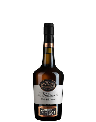 Calvados Christian Drouin 1981 Millesime Pays D'Auge Calvados Cask Aging